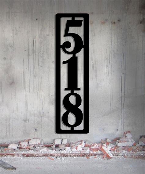 old metal house numbers|contemporary with oversized house numbers.